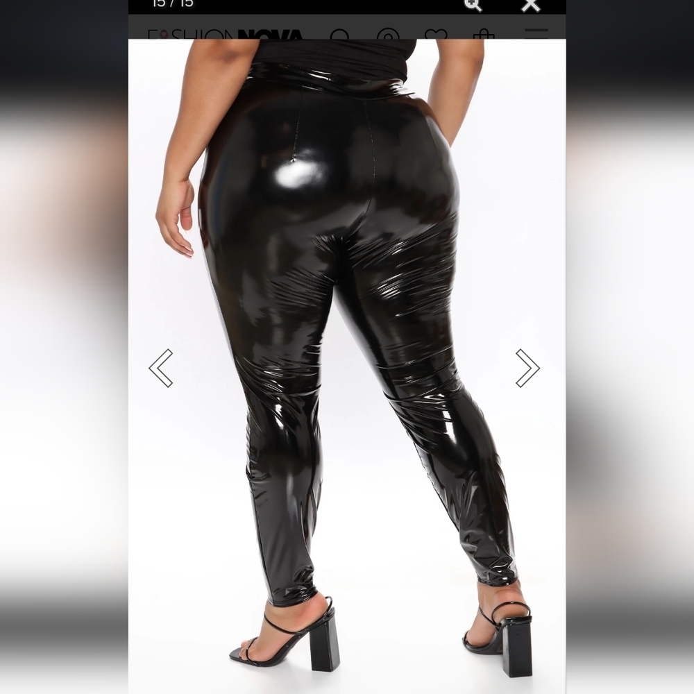 COPY - Late Night Texts Vinyl Pants - Black